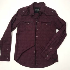 Guess collared button down shirt with pockets